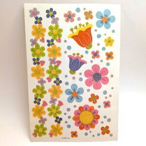 Vintage 90s Temporary Tattoos Flowers Sparkle Glitter Preppy Cute Kawaii Kidcore